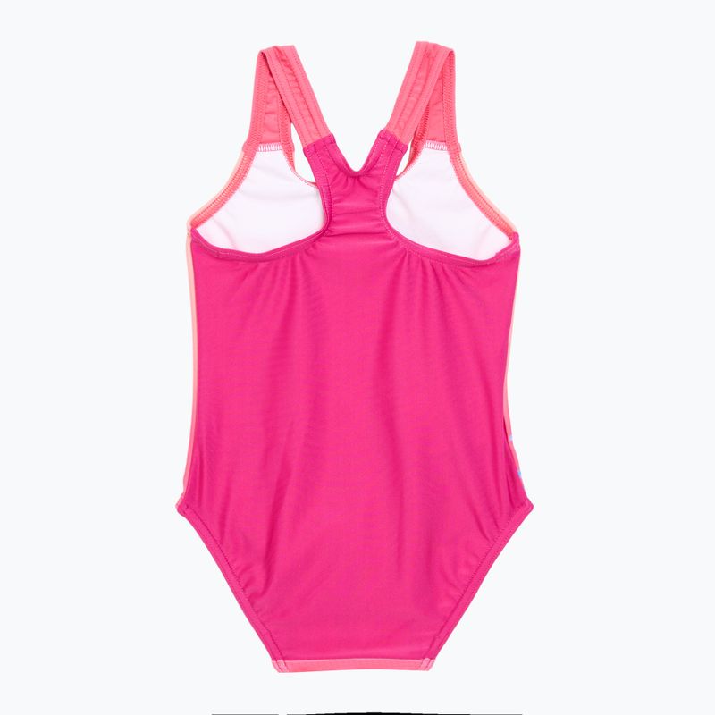 Costum de baie întreg pentru copii Speedo Digital Printed bloominous pink/cupid coral 2