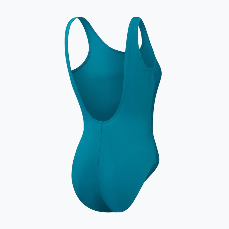 Costum de baie dintr-o bucată pentru femei Speedo Logo Deep U-Back peacock/pumpkin spice/marine blue 3