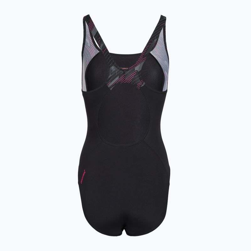 Costum de baie întreg pentru femei Speedo HyperBoom Splice Muscleback black/electric pink 2