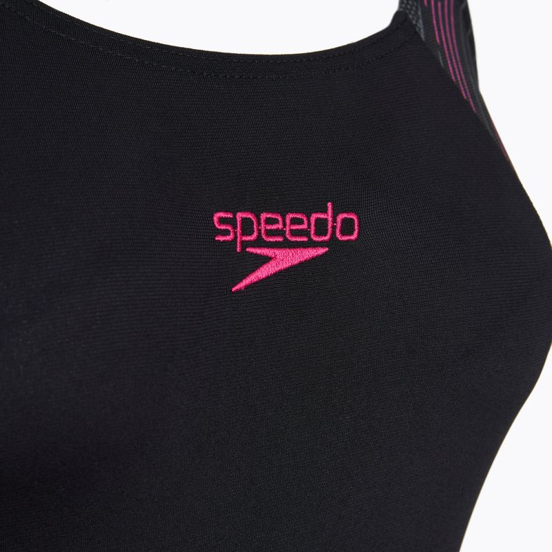 Costum de baie întreg pentru femei Speedo HyperBoom Splice Muscleback black/electric pink 3