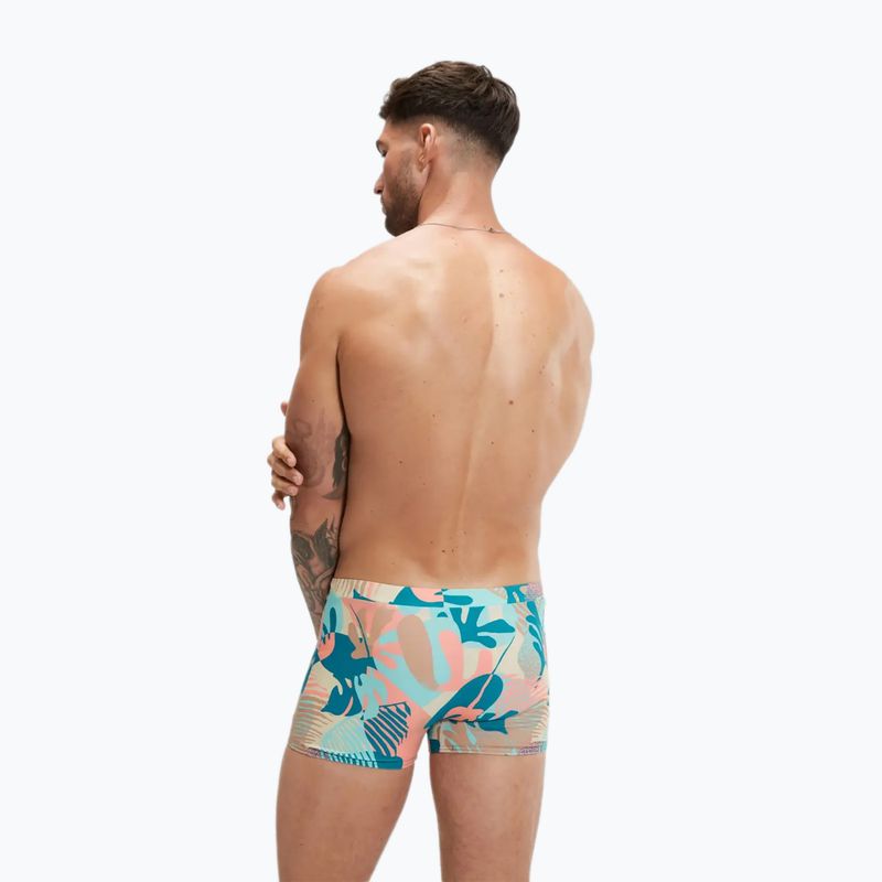 Boxeri de baie pentru bărbați Speedo Escape peacock/cupid coral/pale tan/fresh blue/saddle taupe 6