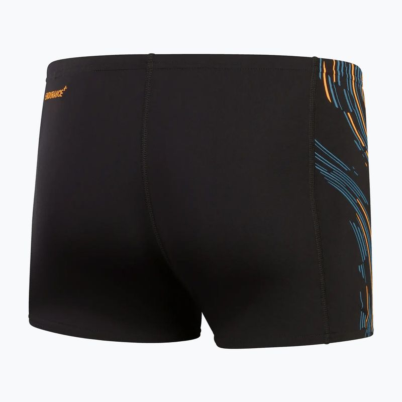 Boxeri de baie pentru bărbați Speedo Tech Panel black/mandarin peel/dark teal 2