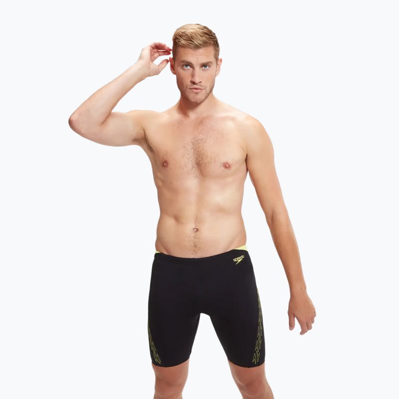 Boxeri de înot pentru bărbați Speedo Hyper Boom Splice black/lemon drizzle 5