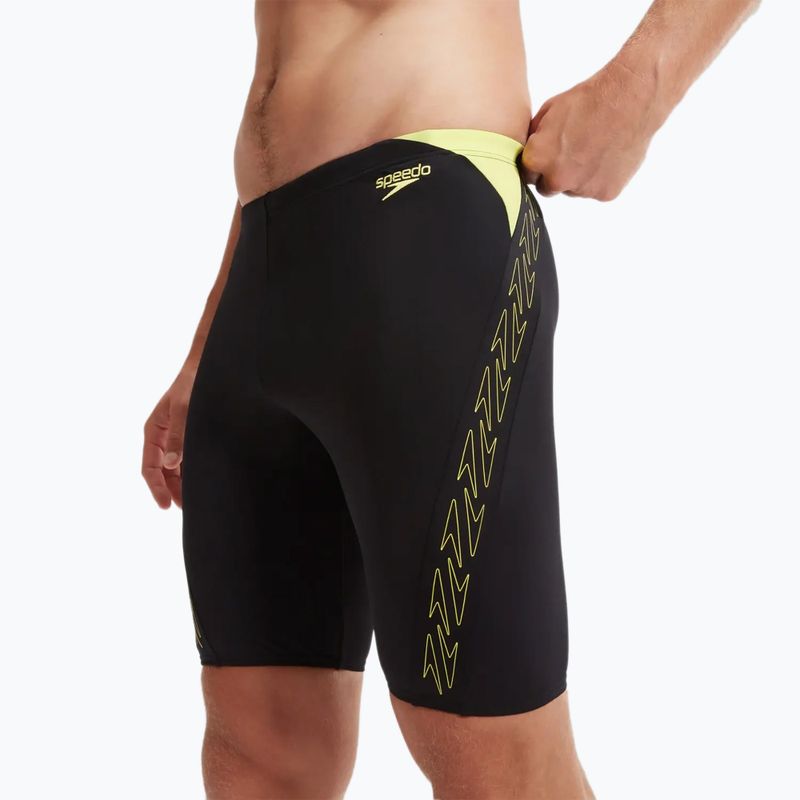 Boxeri de înot pentru bărbați Speedo Hyper Boom Splice black/lemon drizzle 7