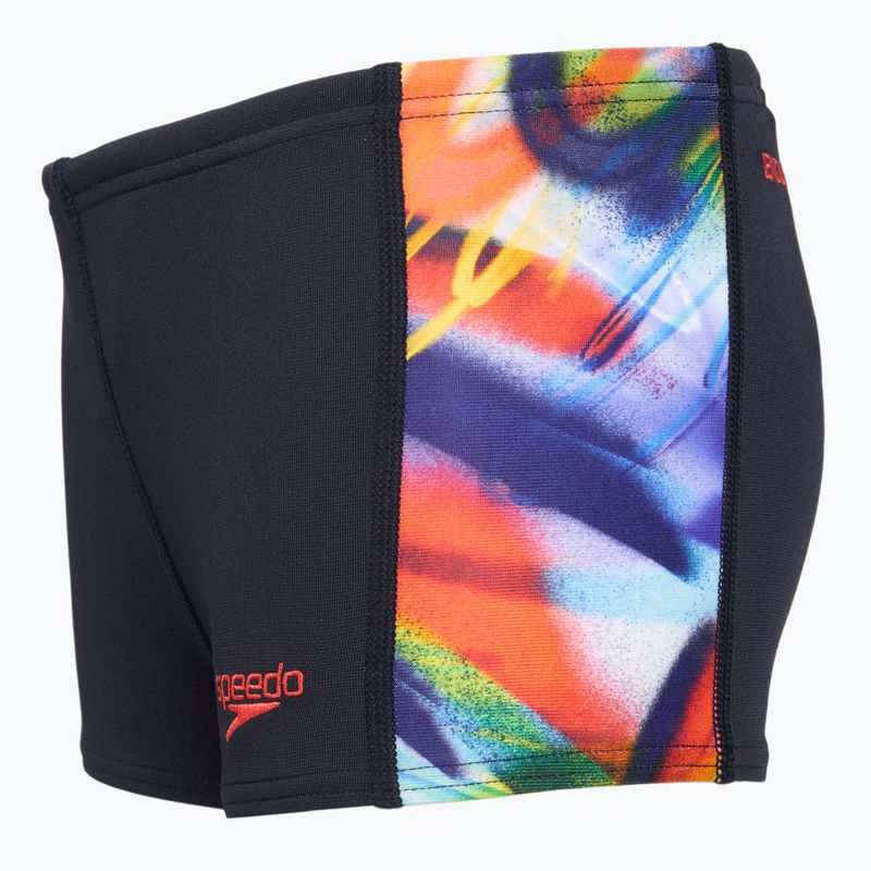 Boxeri de înot pentru copii Speedo Digital Panel Aquashort true navy/watermelon/bitter lime 3