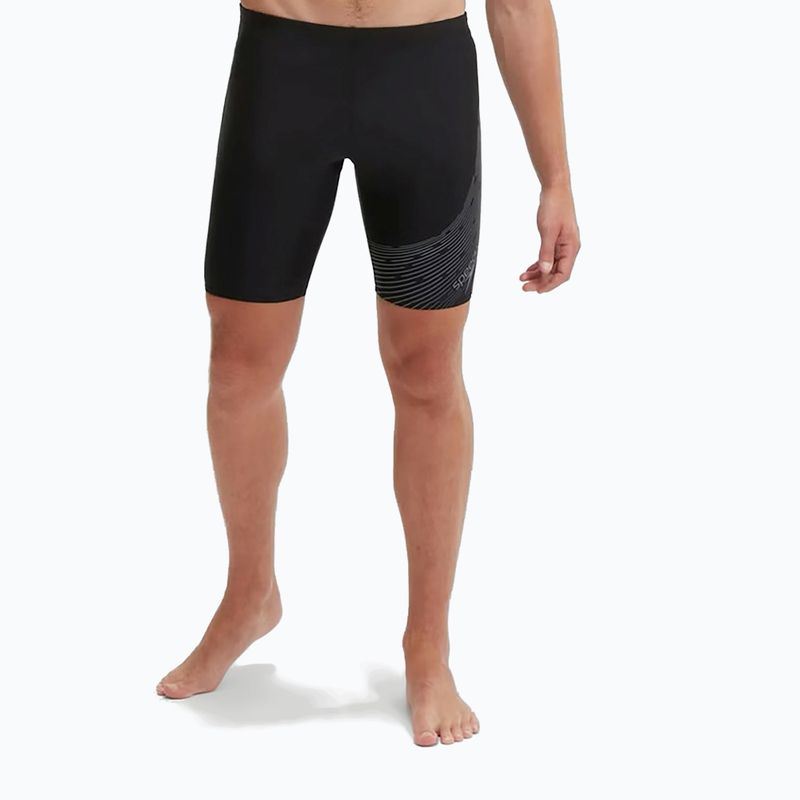 Boxeri de înot pentru bărbați Speedo Medley Logo Jammer black/usa charcoal 5