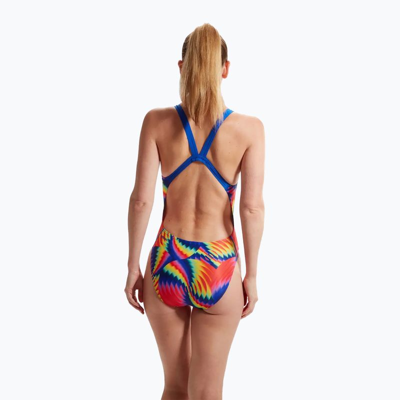 Costum de baie pentru femei Speedo Allover Digital Leaderback watermelon/flare pink/man peel/lemon drizzle 7