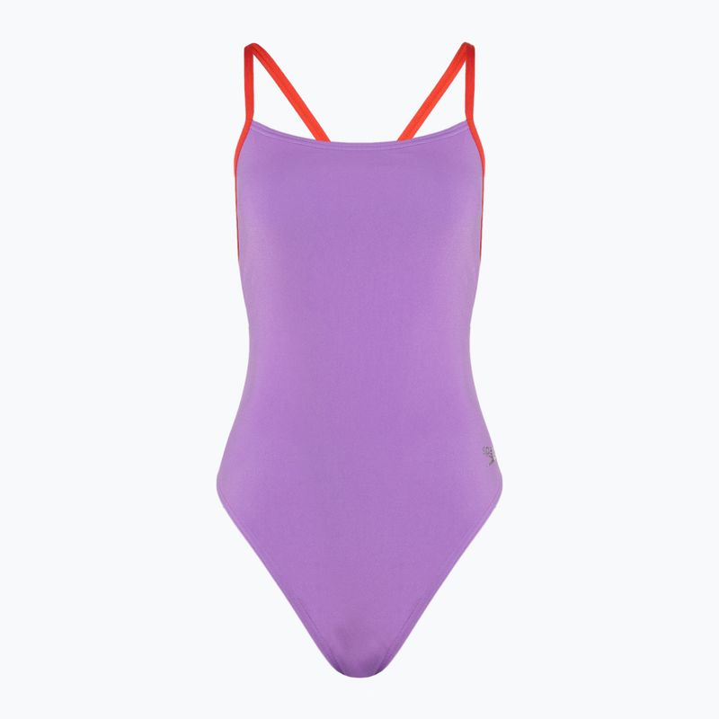 Costum de baie dintr-o bucată pentru femei Speedo Solid Tie Back sweet purple/watermelon