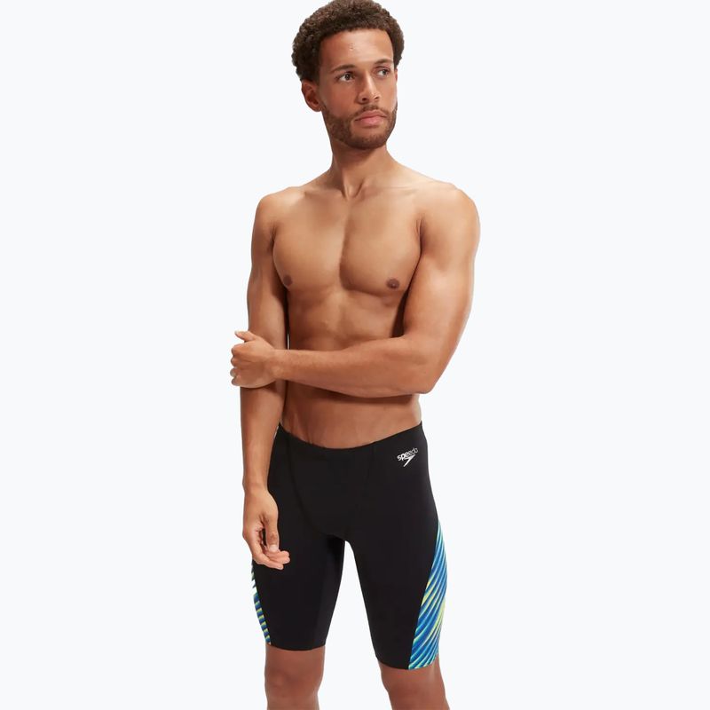 Costum de baie pentru bărbați Speedo Allover Digital V-Cut black/true cobalt 5