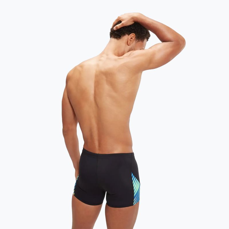 Boxeri de baie pentru bărbați Speedo Allover Digital V-Cut Aquashort black/true cobalt