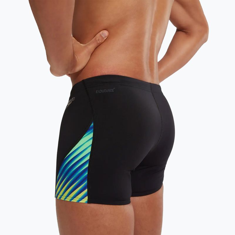 Boxeri de baie pentru bărbați Speedo Allover Digital V-Cut Aquashort black/true cobalt
