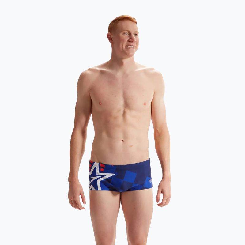 Boxeri de baie pentru bărbați Speedo Placement Digital Brief cerulean blue/true cobalt/watermelon/white 5