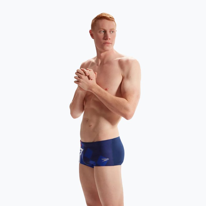 Boxeri de baie pentru bărbați Speedo Placement Digital Brief cerulean blue/true cobalt/watermelon/white 6