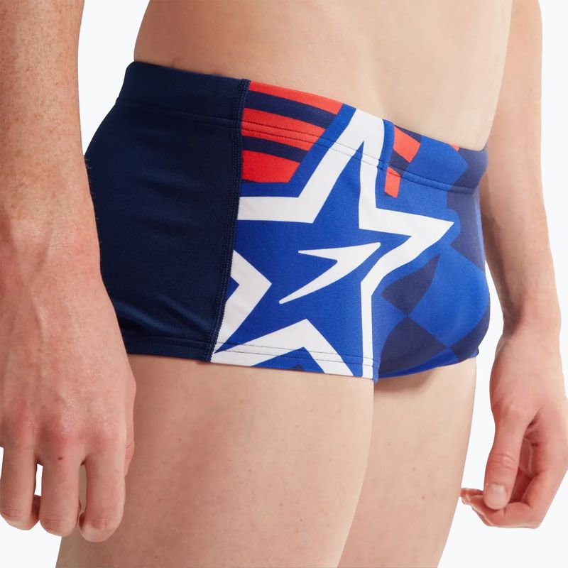 Boxeri de baie pentru bărbați Speedo Placement Digital Brief cerulean blue/true cobalt/watermelon/white 8