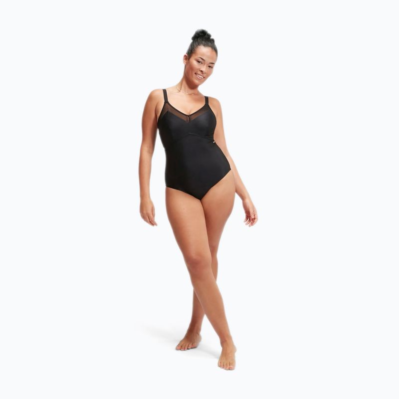 Costum de baie dintr-un element Speedo Shaping Mesh Detail One Piece black 2