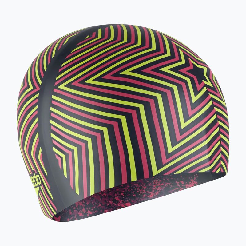 Cască de înot pentru copii Speedo Reversible Slogan Junior starburst true cobalt/flare pink 3