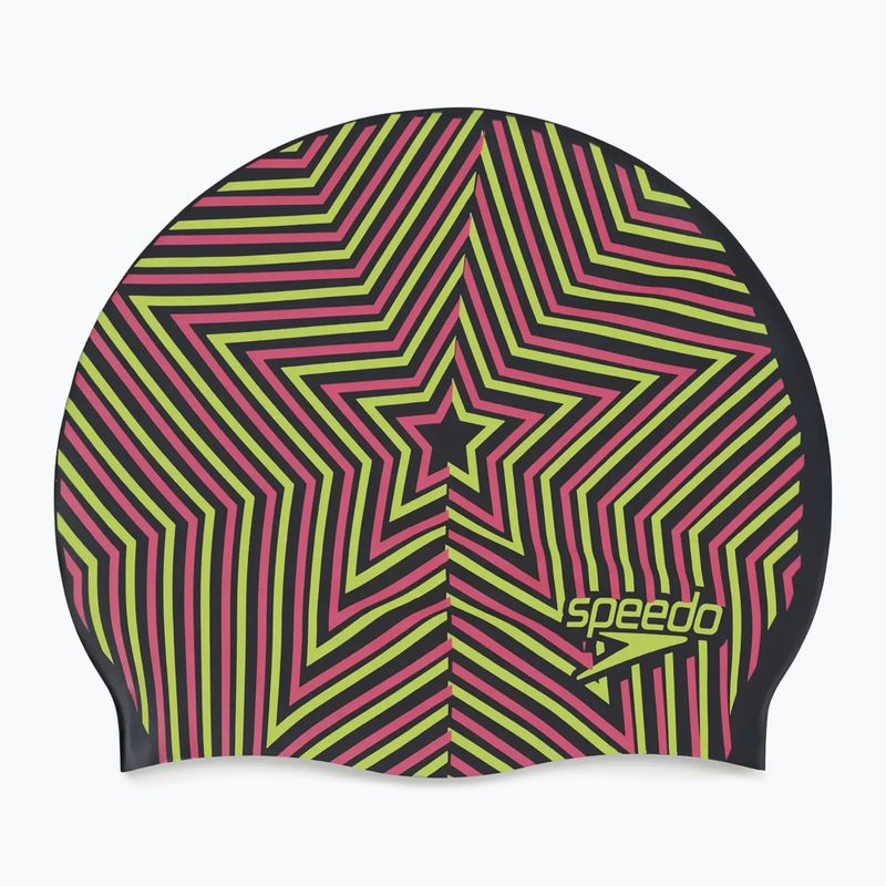 Cască de înot pentru copii Speedo Reversible Slogan Junior starburst true cobalt/flare pink 2