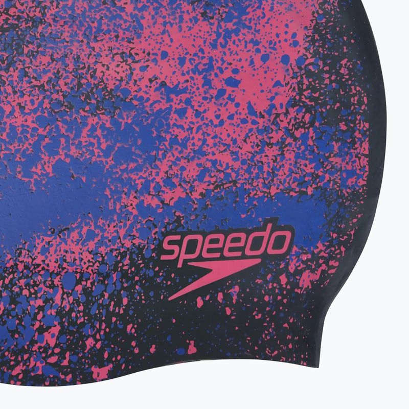 Cască de înot pentru copii Speedo Reversible Slogan Junior starburst true cobalt/flare pink 5