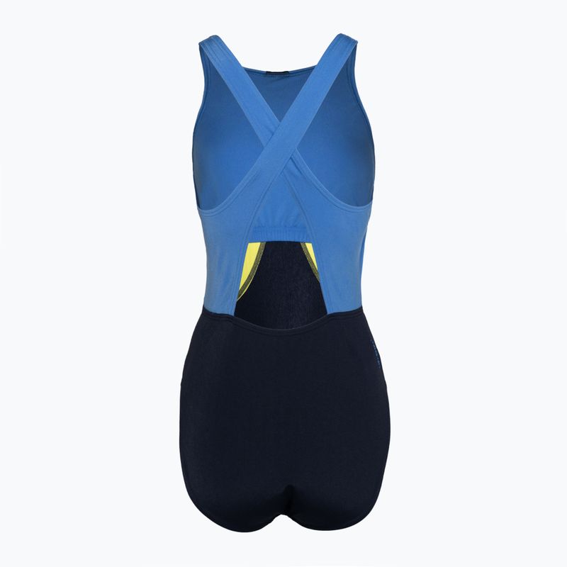 Costum Speedo Colourblock Highneck Crossback true navy/sevres blue/lemon drizzle 2