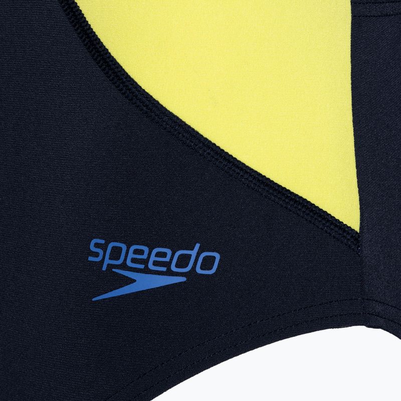 Costum Speedo Colourblock Highneck Crossback true navy/sevres blue/lemon drizzle 3