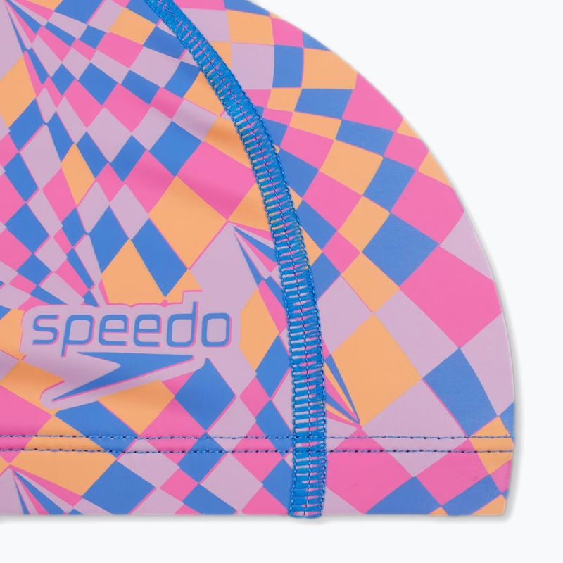 Cască de înot pentru copii Speedo Printed Pace peony pink/nectarine/kiki pink 2