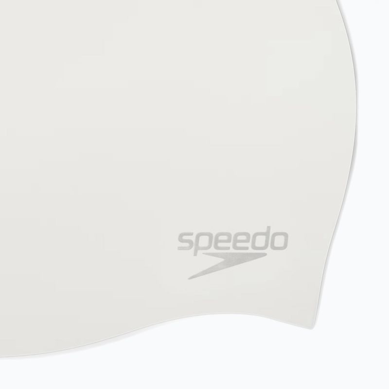 Cască de înot Speedo Plain Moulded Silicone white/silver 3