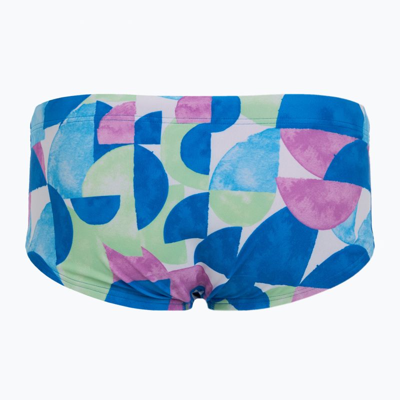 Boxeri de înot pentru bărbați Speedo 13.5 cm Allover Training Club Brief punch blue/kiki pink 2