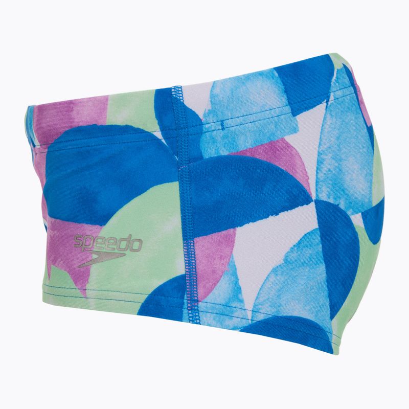 Boxeri de înot pentru bărbați Speedo 13.5 cm Allover Training Club Brief punch blue/kiki pink 3
