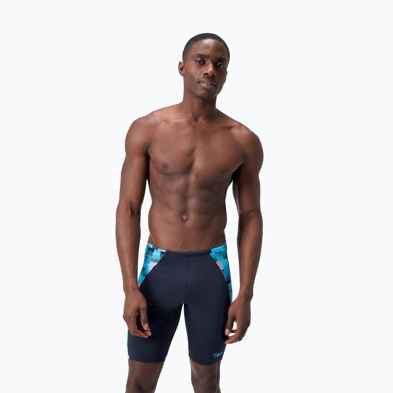 Boxeri de înot pentru bărbați Speedo Endurance+ MAX Splice Jammer true navy/picton blue/siren red