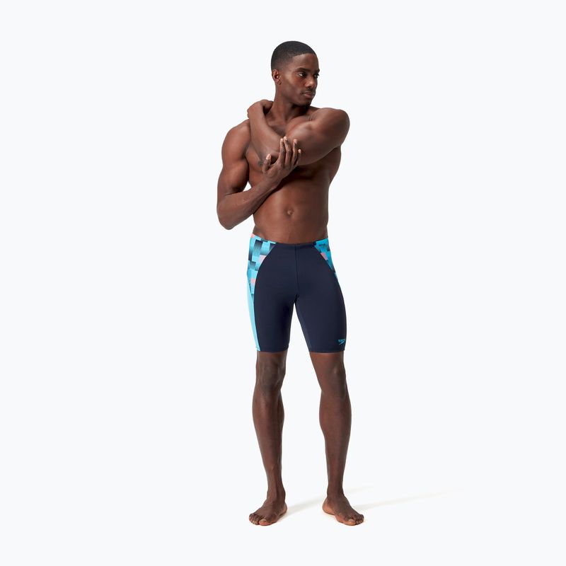 Boxeri de înot pentru bărbați Speedo Endurance+ MAX Splice Jammer true navy/picton blue/siren red