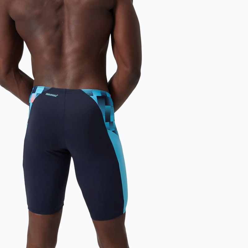 Boxeri de înot pentru bărbați Speedo Endurance+ MAX Splice Jammer true navy/picton blue/siren red