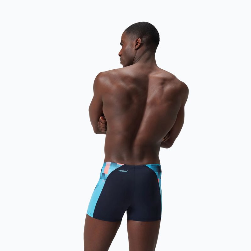 Boxeri de înot pentru bărbați Speedo Endurance+ MAX Splice Aquashort true navy/picton blue/siren red