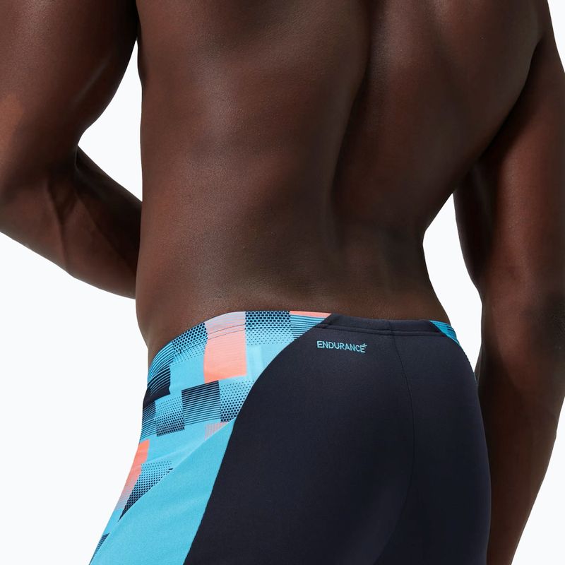 Boxeri de înot pentru bărbați Speedo Endurance+ MAX Splice Aquashort true navy/picton blue/siren red