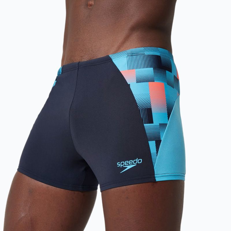 Boxeri de înot pentru bărbați Speedo Endurance+ MAX Splice Aquashort true navy/picton blue/siren red