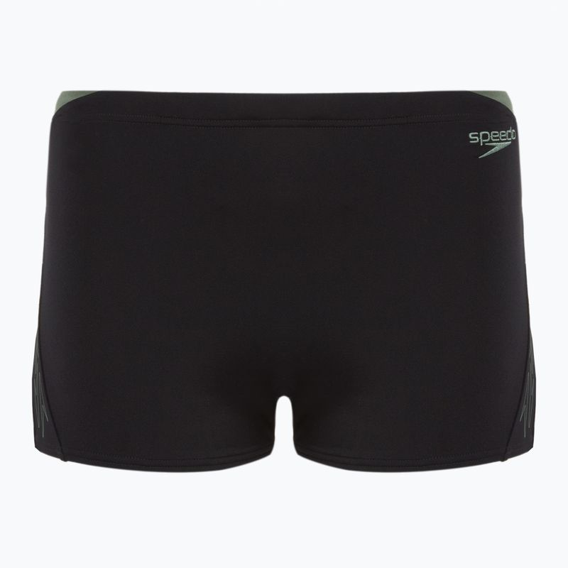 Boxeri de înot pentru bărbați Speedo HyperBoom Splice Aquashort black/country green