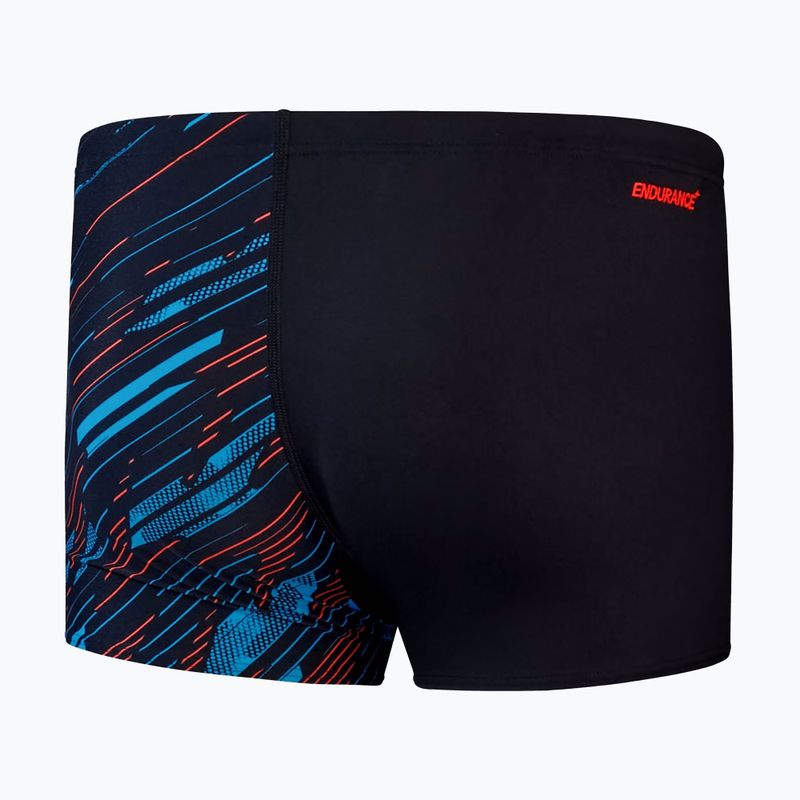 Boxeri de înot pentru bărbați Speedo HyperBoom V-Cut Aquashort black/picton blue/siren red 2