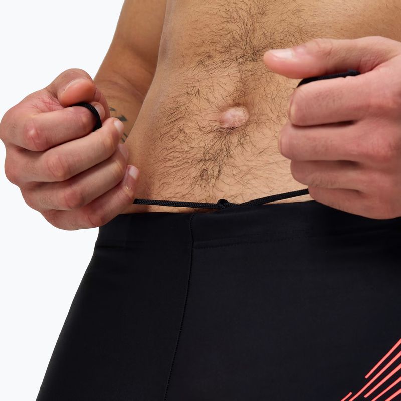Boxeri de înot pentru bărbați Speedo Medley Logo Aquashort black/siren red 10