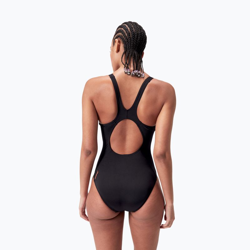 Costum de baie dintr-un element Speedo Placement Muscleback black/plum dandy/siren