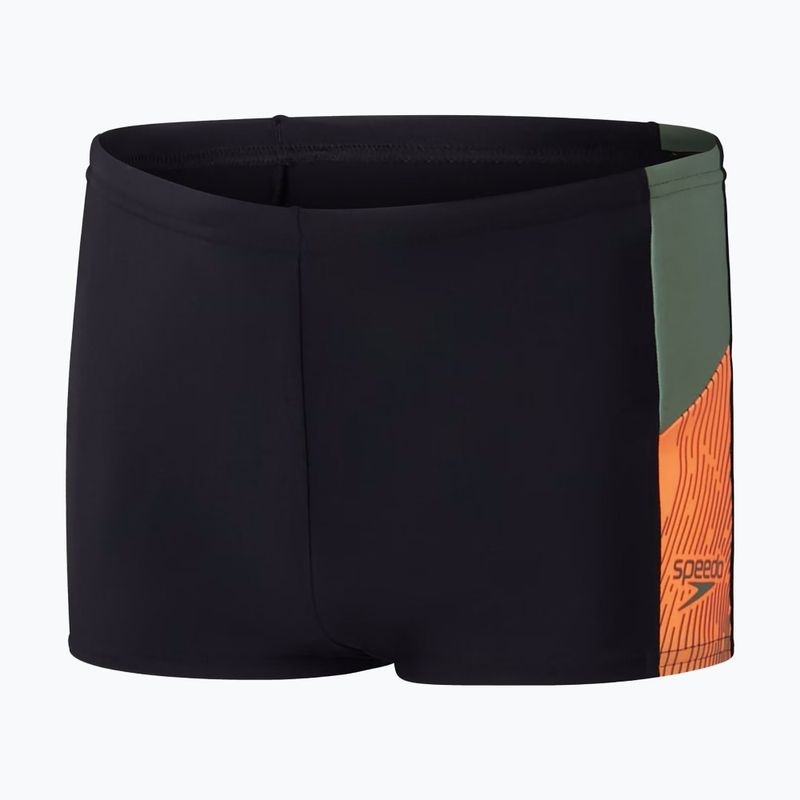 Boxeri de înot pentru copii Speedo Dive Aquashort black/country green/nectarine