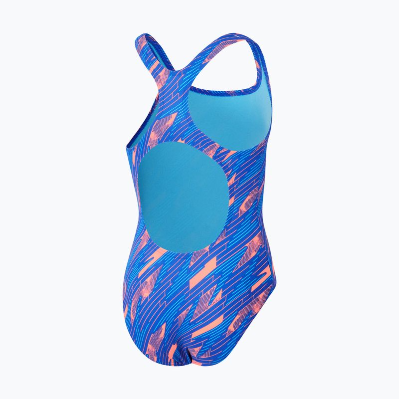 Costum de baie dintr-un element pentru copii Speedo HyperBoom Allover Medalist siren red/true cobalt/picton blue 2