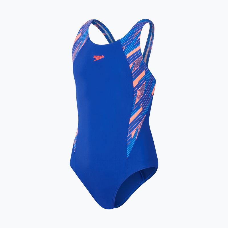 Costum de baie dintr-un element pentru copii Speedo HyperBoom Splice Muscleback true cobalt/siren red/picton blue