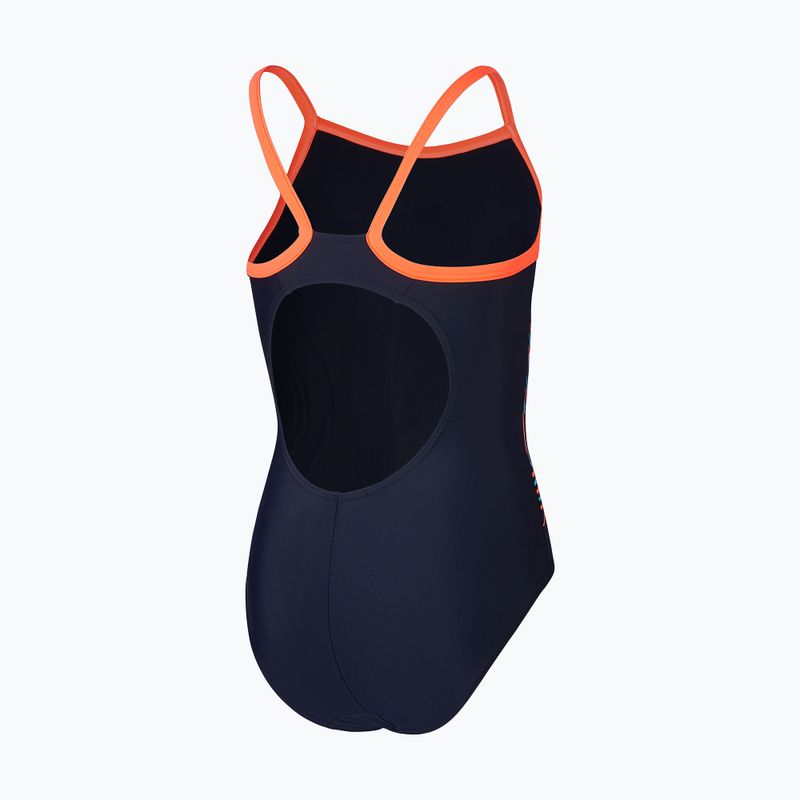 Costum de baie dintr-un element pentru copii Speedo Platisol Placement Thinstrap Muscleback true navy/siren red/picton 2