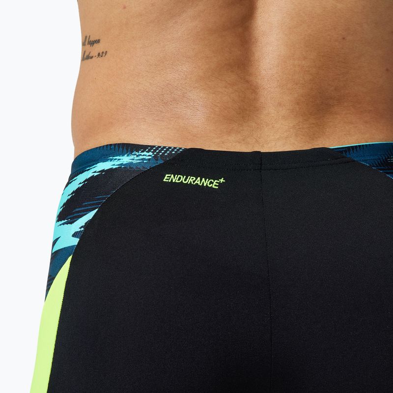 Boxeri de înot pentru bărbați Speedo Endurance+ MAX Splice Aquashort black/hyper yellow 4