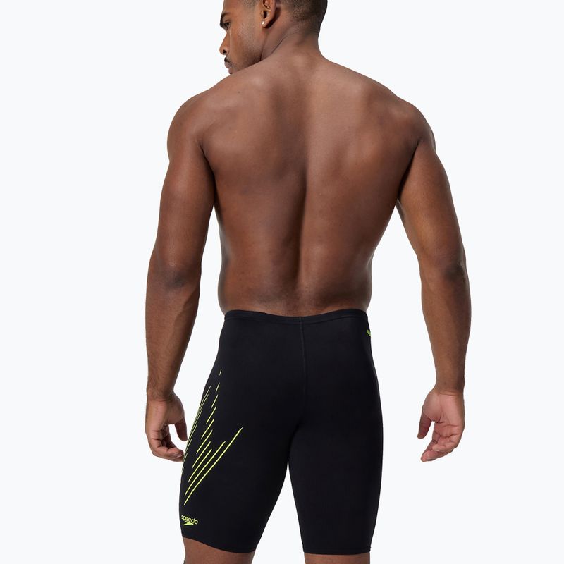 Boxeri de înot pentru bărbați  Speedo HyperBoom Placement Jammer black/hyper yellow 2