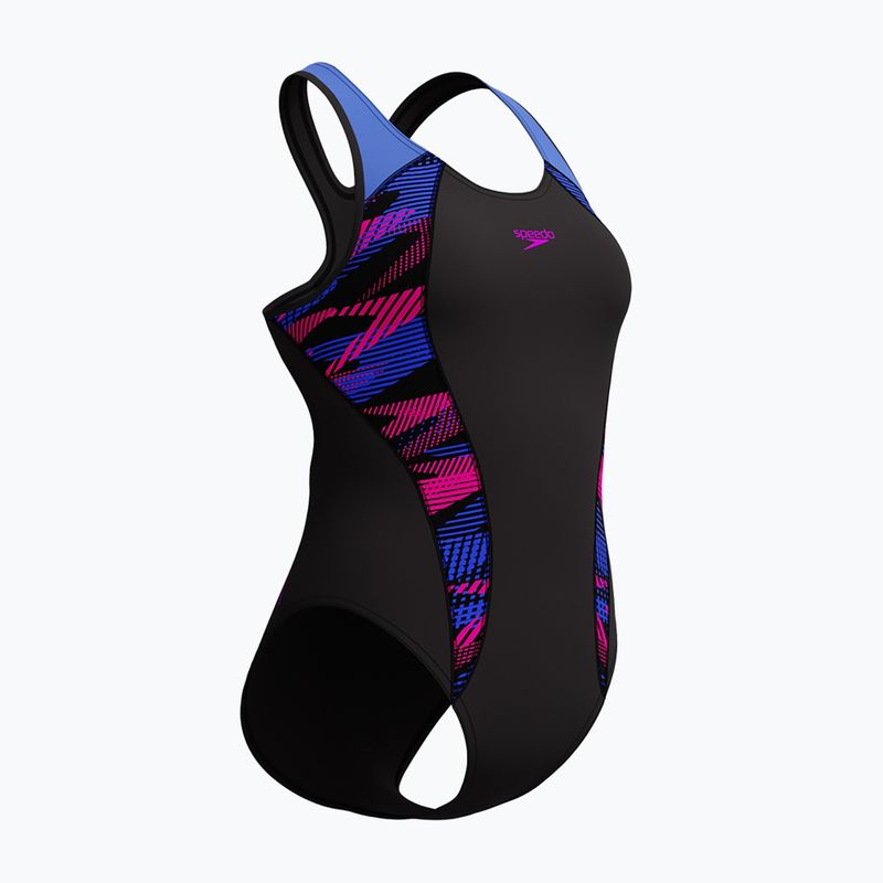 Costum de baie întreg pentru femei Speedo Placement Laneback zoom boom placement/speedo black 3