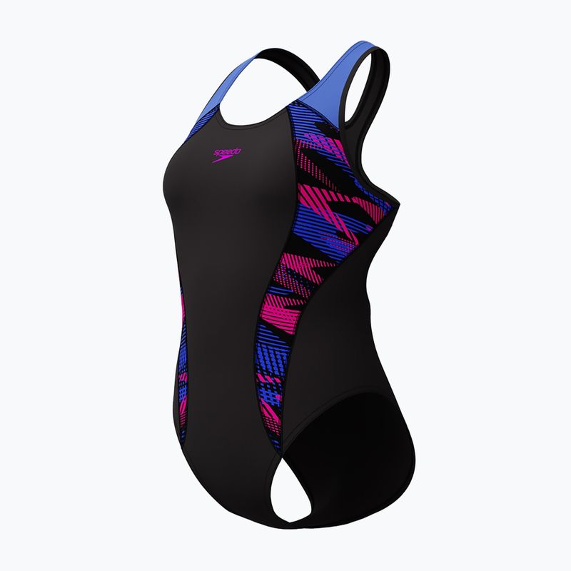 Costum de baie întreg pentru femei Speedo Placement Laneback zoom boom placement/speedo black 4