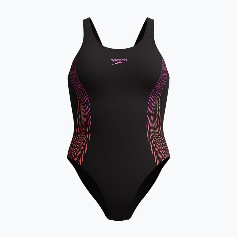Costum de baie întreg pentru femei Speedo Placement Muscleback neon violet