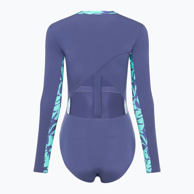 Costum de baie dintr-o piesă pentru femei Speedo Long Sleeve Panel hapuna blue 2