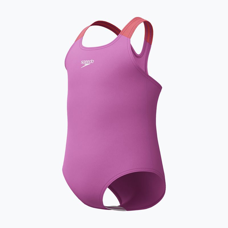 Costum de baie întreg pentru copii Speedo Learn To Swim Medalist neon violet 3