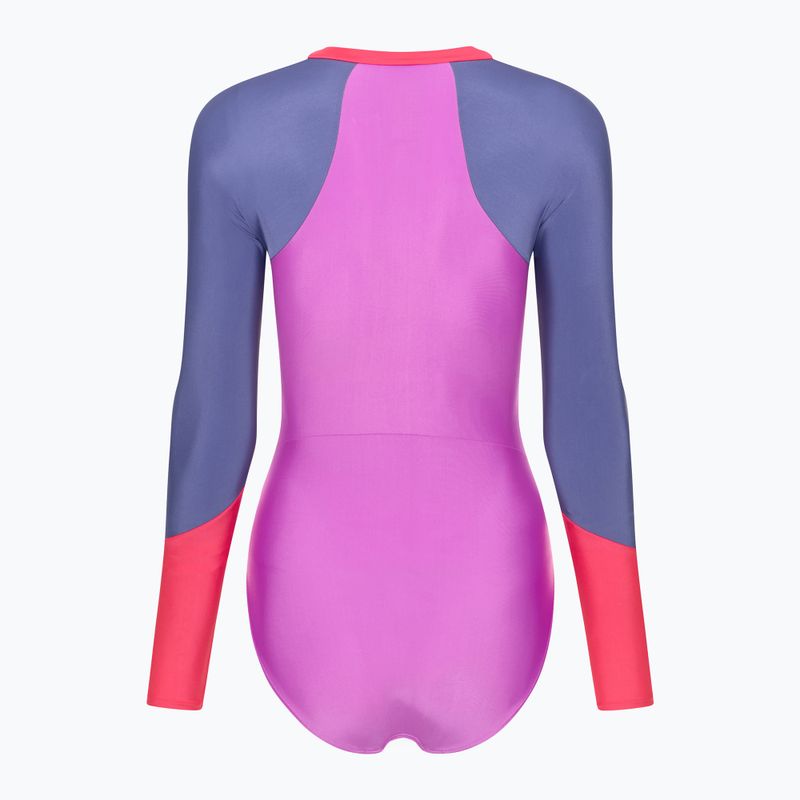 Costum de baie dintr-o piesă pentru femei Speedo Colour Block neon violet 2